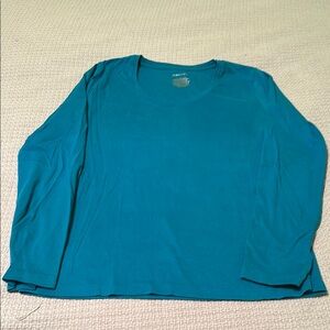 St. John's Bay Teal Cotton Top
